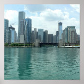 Poster Ligne Skyline Illinois (Devant)