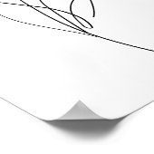 Poster Ligne Tulip Imprimable Dessin minimal, art floral (Coin)