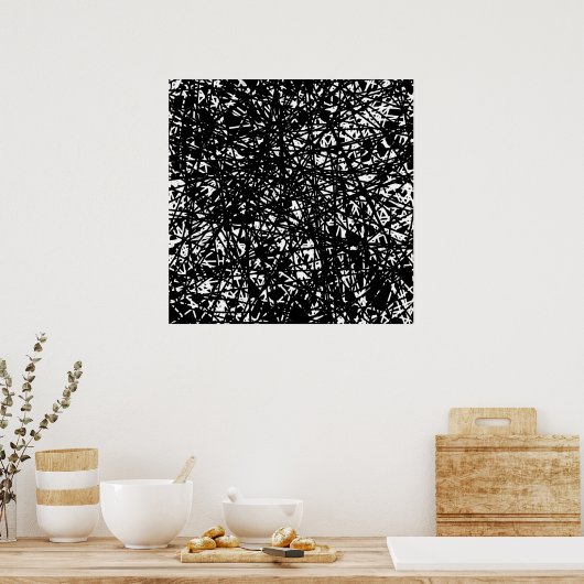 Poster Lignes Abstraites (Cuisine)