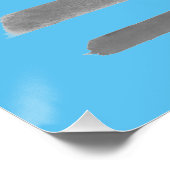 Poster Lignes Abstraites Croquis Eau Bleue Odeurs Océan (Coin)