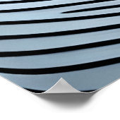 Poster Lignes Abstraites Lineal noir rose gris (Coin)