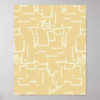 Lignes Abstraites Minimalistes Jaunes