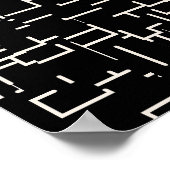 Poster Lignes Abstraites minimalistes Noir (Coin)
