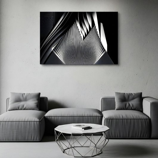 Poster Lignes Abstraites Modernes Architecture 3D