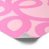 Poster Lignes Abstraites roses (Coin)