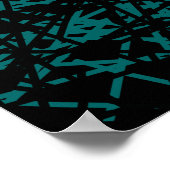 Poster Lignes Abstraites - Vert mousse (Coin)