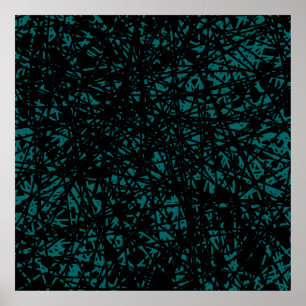 Poster Lignes Abstraites - Vert mousse