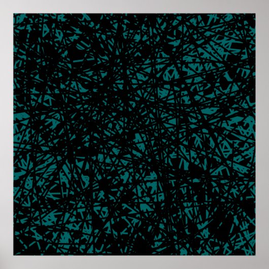 Poster Lignes Abstraites - Vert mousse (Devant)