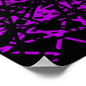 Poster Lignes Abstraites - Violet (Coin)