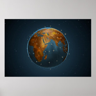 Poster Lignes aériennes 2