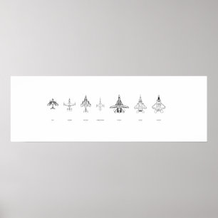 Poster Lignes aériennes des chasseurs de la série F