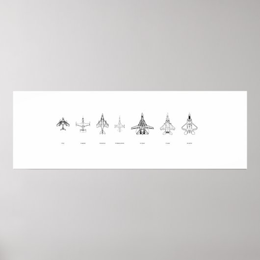 Poster Lignes aériennes des chasseurs de la série F (Devant)