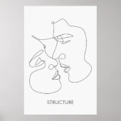 Poster Lignes Architecturales Minimalistes Abstraites Mod (Devant)
