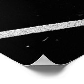 Poster Lignes blanches sur le terrain de piste (Coin)