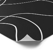 Poster Lignes blanches sur noir (Coin)