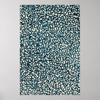 Poster Lignes bleues Art Abstrait