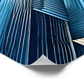 Poster Lignes Bleues De Mouvement (Coin)