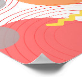 Poster Lignes de cercles Abstraits (Coin)