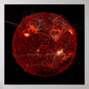 Poster Lignes de champ magnétique sur le Soleil 3