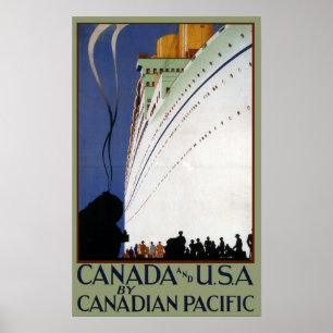 Poster Lignes de croisière canadiennes vintages