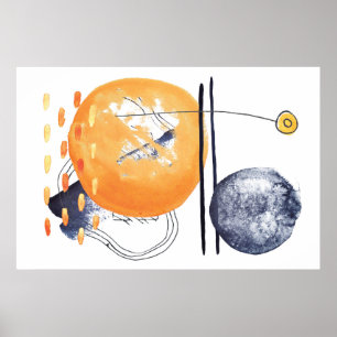 Poster Lignes de formes géométriques Abstraites modernes