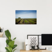 Poster Lignes de lavande après l'affiche de récolte (Bureau à domicile)