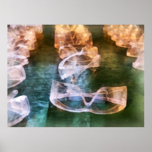 Poster Lignes de lunettes de sécurité