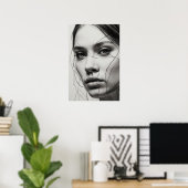 Poster Lignes de pensée (Bureau à domicile)