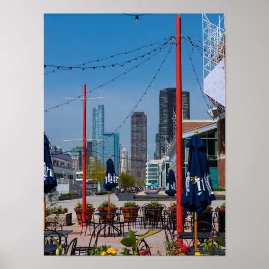 Poster Lignes de quai de marine (Devant)