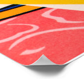 Poster Lignes de verrouillage colorées (Coin)