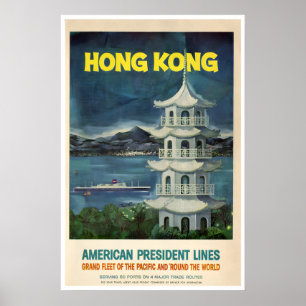 Poster Lignes de voyage du président américain de l'art d