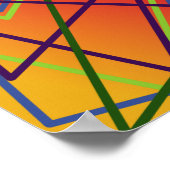 Poster Lignes déchiquetées (Coin)