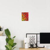 Poster Lignes déchiquetées (Bureau à domicile)