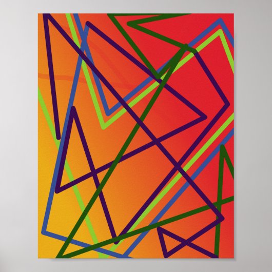 Poster Lignes déchiquetées (Devant)
