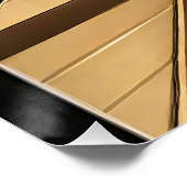 Poster Lignes diagonales d'or (Coin)