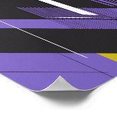 Poster Lignes dynamiques et couleurs contrastées (Coin)