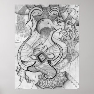 Poster Lignes en mouvement