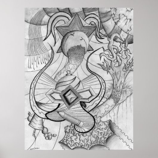 Poster Lignes en mouvement (Devant)