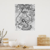 Poster Lignes en mouvement (Cuisine)