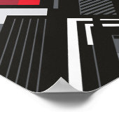 Poster Lignes et angles géométriques gras (Coin)