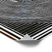 Poster Lignes et cercles noirs et blancs (Coin)