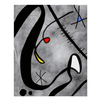 Poster Lignes et Formes Abstraites – Art Contemporain