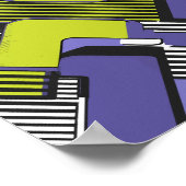 Poster Lignes et formes Abstraites géométriques (Coin)