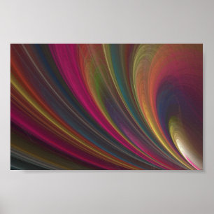 Poster Lignes fractales Abstraites