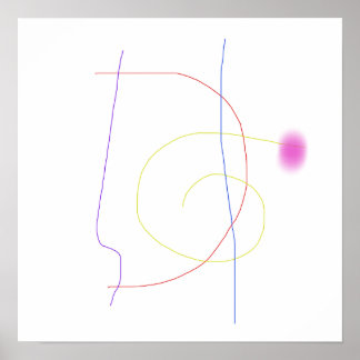 Poster Lignes géométriques Abstraites