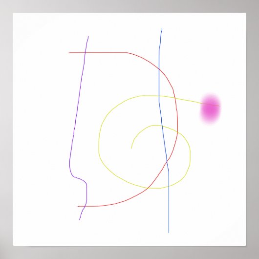 Poster Lignes géométriques Abstraites (Devant)
