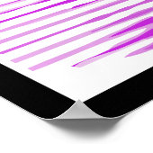 Poster Lignes horizontales du tigre pourpre en colère (Coin)