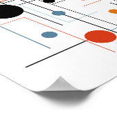Poster Lignes minimalistes modernes géométriques abstrait (Coin)
