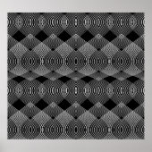 Poster Lignes monochromes : Conception abstraite texturée (Devant)