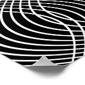 Poster Lignes monochromes : Conception abstraite texturée (Coin)